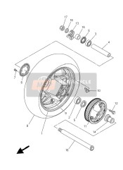 2PW25338100X, Gussfelge, Hinten, Yamaha, 0